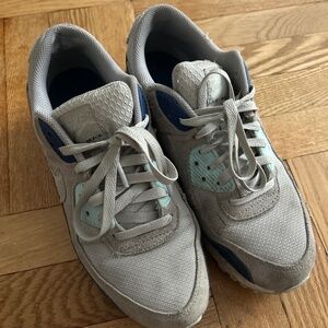 Nike Air Max 90 Mens White Platinum Glacier Blue Men's Shoes Size 8